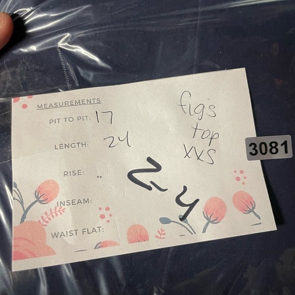 Figs technical blue short sleeve scrub top - Picture 7 of 7